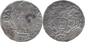 Portuguese India 
 D. Maria I (1786-1799) 
 Rupia (600 Reis) 1794 Ag Goa 
 A: GOA RVPIA /1794 
 R: Shield 
 AG: 35.09 - 10.73g, Very Fine