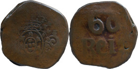 Portuguese India 
 D. João P.R. (1799-1816)
 60 Reis N/D AE Diu 
 A: Shield 
 R: 30 REIS 
 AG: 11.01 - 39.38g, Good Fine