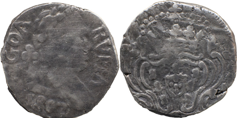 Portuguese India 
 D. João P.R. (1799-1816) 
 Rvpia (600 Reis) 1807 Ag Goa Rare ...