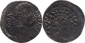 Portuguese India 
 D. João P.R. (1799-1816)
 Rvpia (600 Reis) 1817 Ag Goa 
 A: DGOA RVPIA; / 1817 
 R: Shield 
 AG: 18.14 - 10.80g, Very Fine