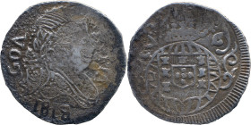 Portuguese India 
 D. João VI (1816-1826) 
 Rupia (600 Reis) 1818 Ag Goa 
 A: GOA RVPIA; / 1818 
 R: Shield 
 AG: 14.01 - 10.89g, Very Fine