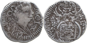 Portuguese India 
 D. João VI (1816-1826) 
 1/2 Xerafim (150 Reis) 1819/8 Ag Goa 
 A: GOA MEIX / 1819/8 
 R: Shield 
 AG: 30.02 - 2.67g, Very Fine
