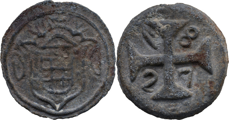 Portuguese India 
 D. Pedro IV (1826-1828) 
 20 Bazarucos 1827 Tutenaga Diu 
 A:...