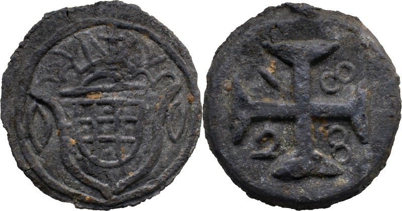 Portuguese India 
 D.Pedro IV (1826-1828) 
 20 Bazarucos 1828 Tutenaga Diu 
 A: ...