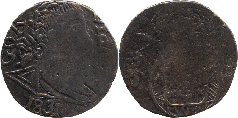 Portuguese India 
 D. Miguel I (1828-1834) 
 Rupia (600 Reis) 1831 Ag Goa 
 A: G...