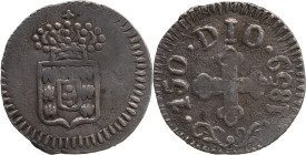 Portuguese India 
 D.Pedro V (1853-1861) 
 1/2 Pardau (150 Reis) 1859 Ag Goa 
 A: Shield 
 R: 150 DIO /1859 
 AG: 06.01 - 1.93g, Good Very Fine