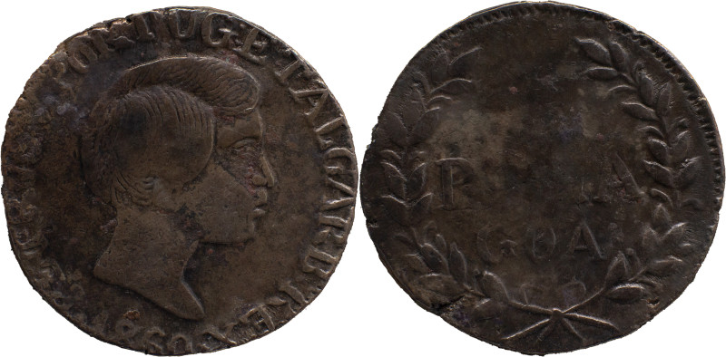 Portuguese India
D. Pedro V (1853-1861)
Rupia (600 Reis) 1860 Ag Goa
A: PETRUS V...