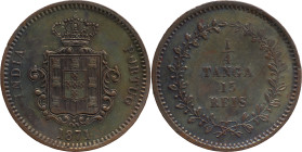 Portuguese India 
 D. Luís I (1861-1889) 
 1/4 de Tanga (15 Reis) 1871 AE 
 A: INDIA PORTUG: / 1871 
 R: 1/4 / TANGA / 15 / REIS 
 AG: 06.01 9.54g, Ve...