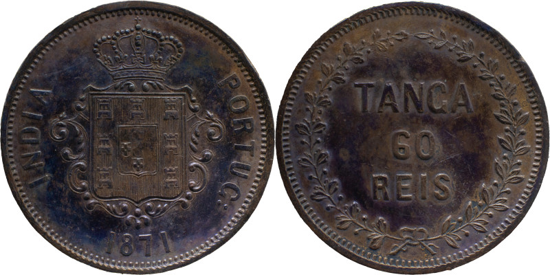 Portuguese India 
 D. Lu&iacute;s I (1861-1889) 
 Tanga (60 Reis) 1871 AE 
 A: I...
