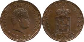 Portuguese India 
 D. Carlos I (1889-1908) 
 1/8 Tanga 1901 AE 
 A: CARLOS I REI DE PORTUGAL / MCMI 
 R: INDIA PORTUGUEZA / 1/8 TANGA 
 AG: 02.01 3.10...