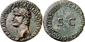 (40-41 d.C.). Germánico. As. (Spink 1822) (Co. 4) (RIC. 50, de Calígula). 11,21 g. EBC-/MBC+.
