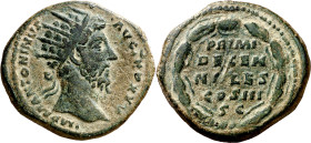 (171 d.C.). Marco Aurelio. Dupondio. (Spink 5040) (Co. 498) (RIC. 1008). 13,72 g. MBC+.