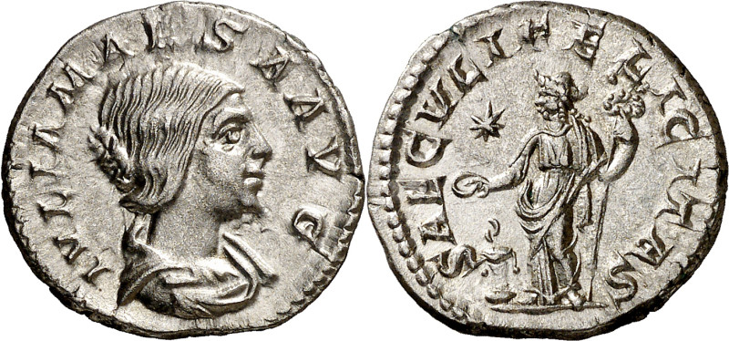 (220-221 d.C.). Julia Maesa. Denario. (Spink 7757) (S. 45) (RIC. 271). 3,28 g. E...