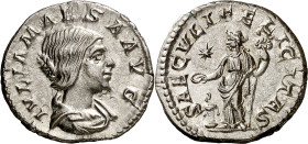 (220-221 d.C.). Julia Maesa. Denario. (Spink 7757) (S. 45) (RIC. 271). 3,28 g. EBC-/EBC.