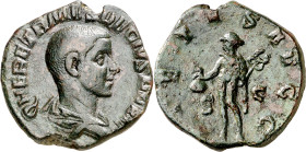 (251 d.C.). Herennio Etrusco. Sestercio. (Spink 9531) (Co. 12) (RIC. 167a). 14,39 g. MBC+.