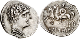 Icalcunscen (Iniesta). Denario. (FAB. 1402) (ACIP. 2084). Ex Colección Numancia, Áureo 07/03/2001, nº 283. 3,60 g. MBC+.