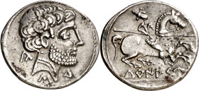 Turiasu (Tarazona). Denario. (FAB. 2417) (ACIP. 1722). 3,57 g. MBC+.