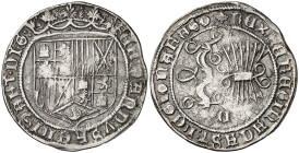 Reyes Católicos. Cuenca. 1 real. (AC. 341). Haz de 6 flechas. Letra G, en anverso, y primera A de ARAGO rectificadas sobre otras, respectivamente. Sin...