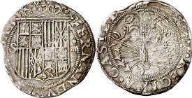 Reyes Católicos. Sevilla. . 4 reales. (AC. 564). 13,09 g. MBC-.
