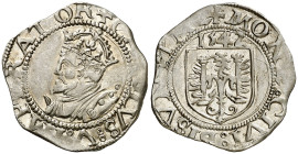 1542. Carlos I. Besançon. 1 carlos. (Vti. 687). Cospel irregular. Brillo original. Escasa así. 1,20 g. EBC-.