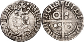 s/d. Carlos I. Barcelona. 1 croat. (AC. falta) (Cru.V.S. 1142 var, de Ferran II) (Cru.C.G. 3071 var, de Ferran II). Ex Áureo & Calicó 23/05/2019, nº 3...