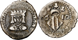 1610. Felipe III. Valencia. 1 divuitè. (AC. 562). Escasa. MBC-.