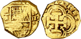 ¿1615?. Felipe III. Sevilla. 2 escudos. (AC. tipo 197). Ensayador no visible. 6,73 g. MBC-.