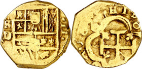 1615. Felipe III. Sevilla. D/V. 2 escudos. (AC. 1072). Rara. 6,63 g. MBC.