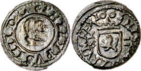 1663. Felipe IV. Cuenca. CA. 2 maravedís. (AC. 130). Una sola P en el nombre del rey. Bella. Ex Áureo 05/02/2003, nº 875. Rara. 0,5 g. EBC-.