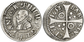 1653. Felipe IV. Barcelona. 1 croat. (AC. 667) (Cru.C.G. 4414f). 2,55 g. MBC.