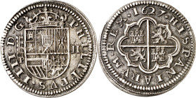 1627. Felipe IV. Segovia. P. 2 reales. (AC. 956). Atractiva. 6,16 g. EBC-.
