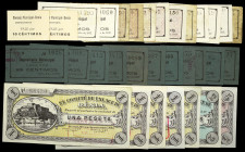 Dénia (Alicante). 10 (dos), 25 céntimos (veintitrés), 1 (cinco), 2 y 5 pesetas. (T. 691 a 697) (KG. 316, 316a, 316b, 316c y 316d) (RGH. 2212 a 2218). ...
