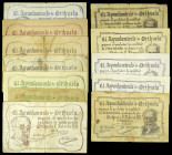 Orihuela (Alicante). Ayuntamiento. 50 céntimos (cinco) y 1 peseta (siete). (T. 1072a, 1073, 1075, 1075a, 1076a, 1077, 1078, 1079a, 1080a, 1081, 1081 v...