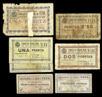 Vera (Almería). Consejo Municipal. 25, 50 céntimos, 1 (tres), 2 y 2,50 pesetas. (KG. 781, 781a, 781b y falta) (RGH. 5464 sin imagen) (RGH. 5465, 5465 ...
