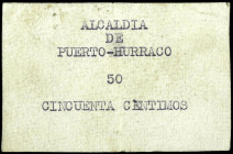 Puerto-Hurraco (Badajoz). Alcaldía de barrio. Ayuntamiento de Benquerencia de la Serena. 50 céntimos. (KG. 617 (indica por error 716)) (RGH. 4387). Mu...