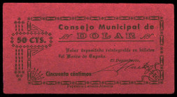 Dólar (Granada). Consejo Municipal. 50 céntimos. (KG. 318) (RGH. 2223). Cartón. Raro y más así. EBC-.