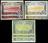 Puebla de Don Fadrique (Granada). Consejo Municipal. 25 (tres), 50 céntimos (dos) y 1 peseta (dos). (KG. 609) (RGH. 4326 a 4328). 7 billetes, 2 series...