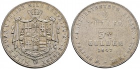 Hessen-Kassel. Wilhelm II. und Friedrich Wilhelm 1831-1847. Doppelter Vereinstaler 1847. AKS 45, J. 43, Thun 187, Kahnt 255.
 selten, kleine Kratzer ...