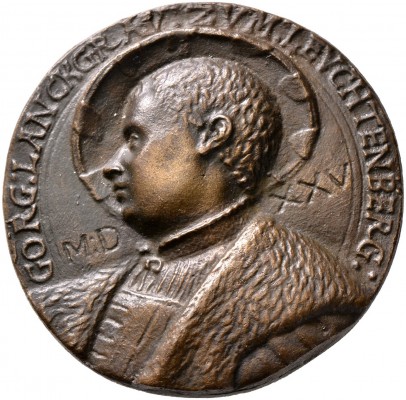 Leuchtenberg. Georg III. 1531-1555. Einseitige Bronzemedaille 1525 von Matthes G...