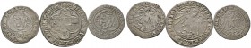 Nürnberg, Burggrafschaft. Johann IV. und Markgraf Albrecht Achilles 1404-1464. Lot (3 Stücke): Schilling o.J. (nach dem Münzverein vom 9. August 1457)...