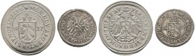 Nürnberg, Stadt. Lot (2 Stücke): Kipper-15 Kreuzer 1622 . Münzzeichen Stern sowie 5 Kreuzer 1622. Münzzeichen Kreuz. Beide guthaltig. Ke. 189b, 192c, ...