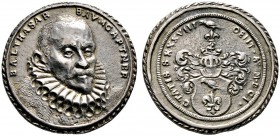 Nürnberg, Stadt. Weitere Marken und Medaillen. Silbermedaille 1601 unsigniert, auf den Tod von Balthasar Baumgartner. Dessen Brustbild im Alter von 38...