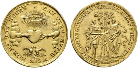 Nürnberg, Stadt. Weitere Marken und Medaillen. Goldmedaille im Dukatengewicht o.J. (um 1700) von P.H. Müller (unsigniert, jedoch mit Münzzeichen Stern...