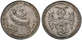 Nürnberg, Stadt. Weitere Marken und Medaillen. Silbermedaille o.J. (1739) von P.P. Werner, auf die 100-Jahrfeier der Hans-Eiser-Stiftung. Dessen Brust...