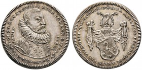 Nürnberg, Stadt. Weitere Marken und Medaillen. Dickabschlag der Silbermedaille o.J. (1739) von P.P. Werner, auf die 100-Jahrfeier der Hans-Eiser-Stift...
