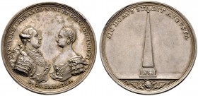 Nürnberg, Stadt. Weitere Marken und Medaillen. Silbermedaille 1765 von J.L. Oexlein, auf die Vermählung Josephs II. mit Josepha von Bayern. Beide Brus...
