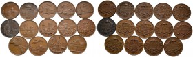 Nürnberg, Stadt. Weitere Marken und Medaillen. Lot (14 Stücke): Bronzemedaillen o.J. (vor 1900). Sogen. Stadtansichtsserie (kleines Format) mit Teilan...