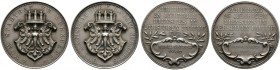 Nürnberg, Stadt. Weitere Marken und Medaillen. Lot von 2 weiteren städtischen Dienstbotenmedaillen in Silber von 1905 und 1930 von L.Chr. Lauer. Für 2...