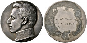 Nürnberg, Stadt. Weitere Marken und Medaillen. Einseitige Silbermedaille (oder versilbertes Blei?) o.J. (um 1900) mit Signatur W.L. (?), auf Alexander...