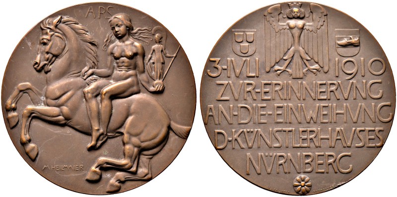 Nürnberg, Stadt. Weitere Marken und Medaillen. Bronzemedaille 1910 von M. Heilma...